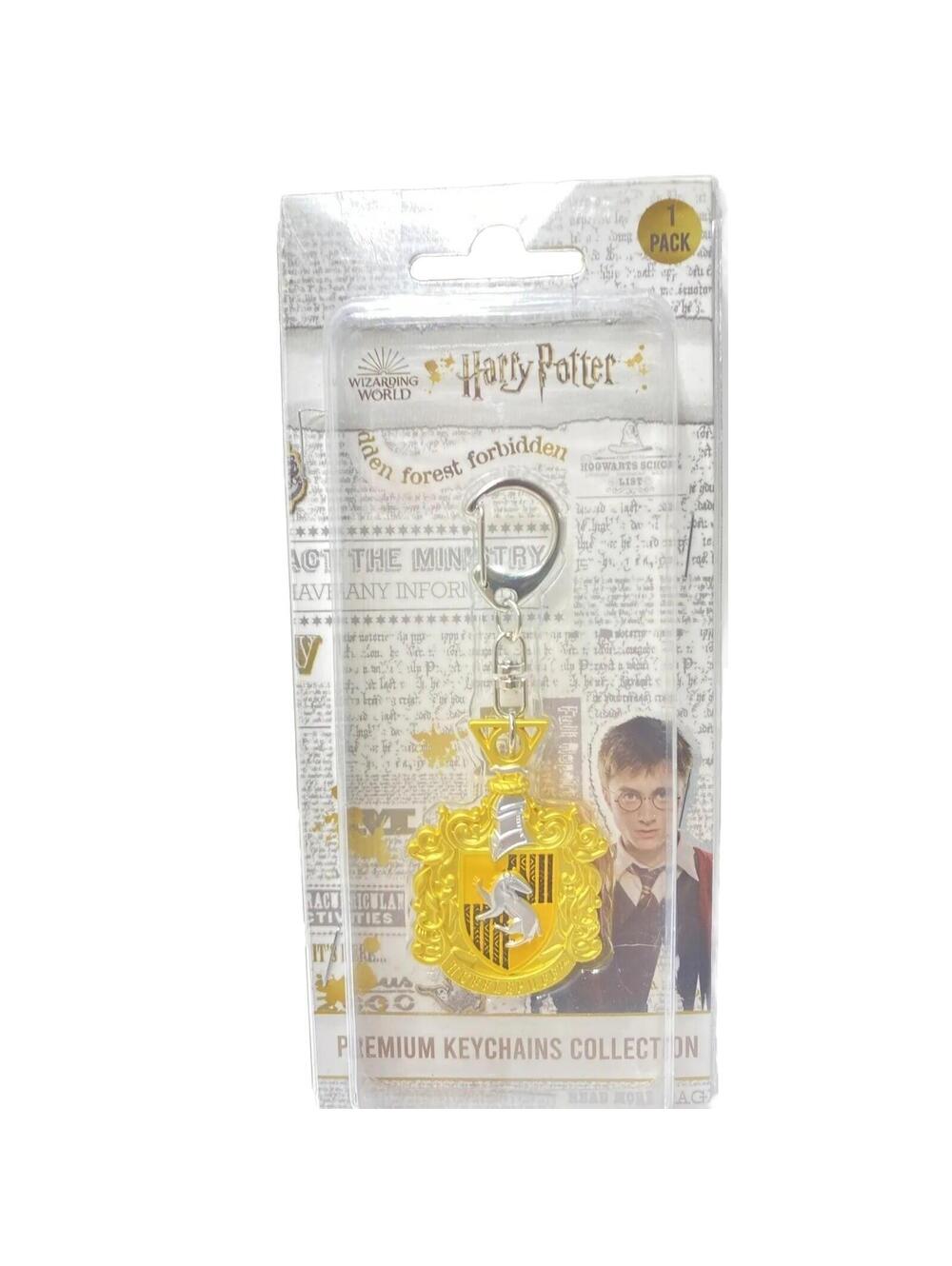 Harry Potter Keychain Golden Yellow Hufflepuff Logo Keychain Accessory New
